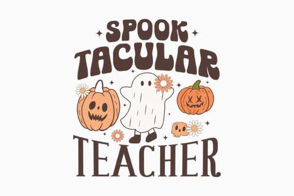 Halloween Spooktacular Teacher Retro Svg: Graphics for Crafts