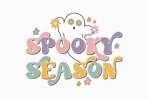 Halloween Spooky Season Retro: Graphics for Crafts