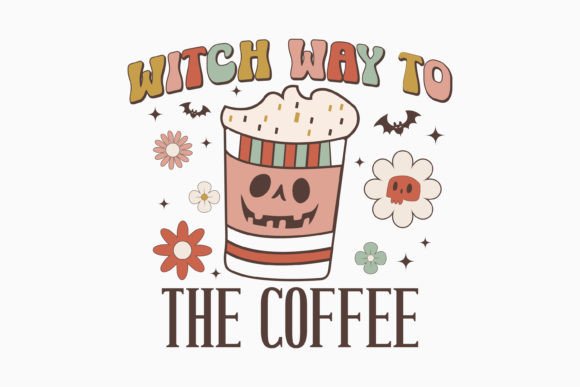 Halloween Witch Way to the Retro Svg for Graphics and Crafts