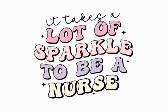 It Takes a Lot of Sparkle: Retro Nurse Graphics for Crafts