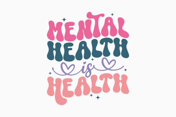 Mental Health is Health Retro Dog SVG for Crafts & Graphics