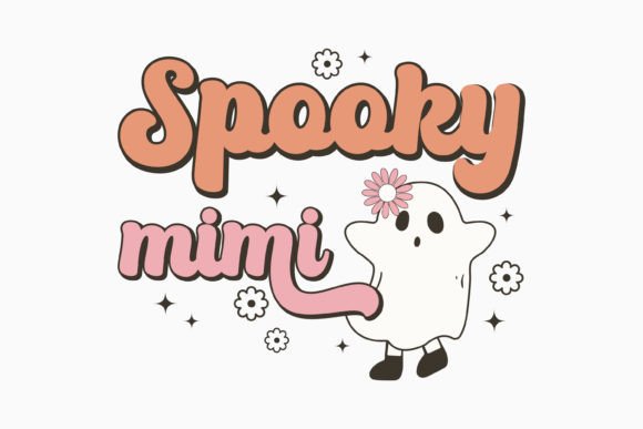 Spooky Mimi Halloween Retro Graphics for Crafts