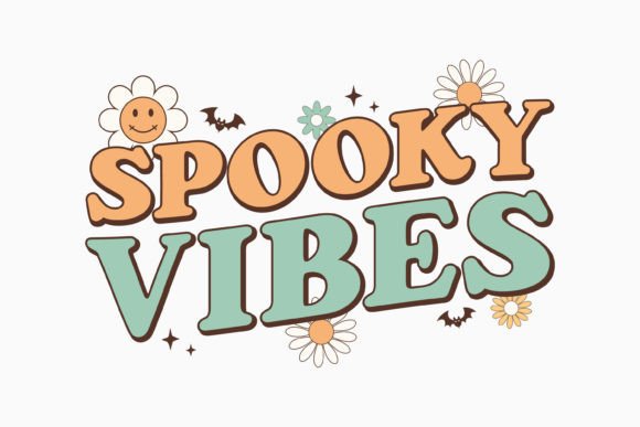 Spooky Vibes Halloween Retro Graphics for Crafts