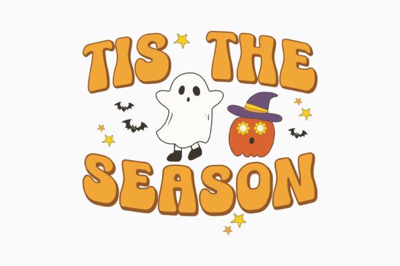 Tis the Season Halloween Retro Graphics for Crafts