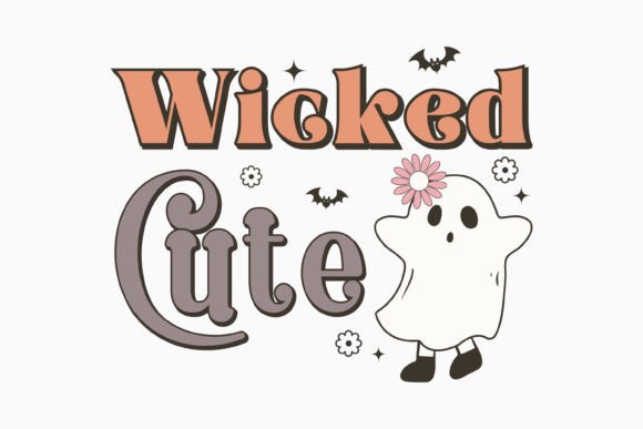 Wicked Cute Halloween Retro Graphics for Crafts