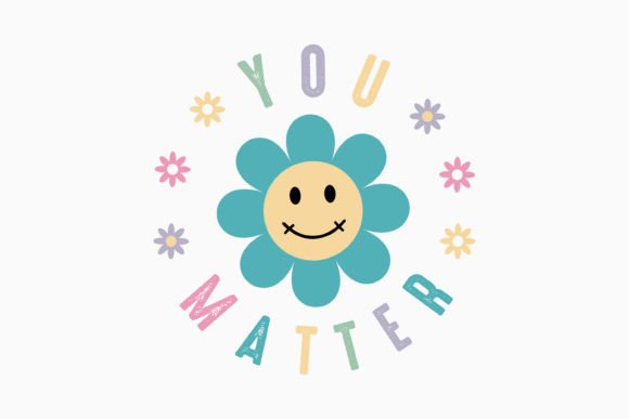 You Matter Mental Health Retro SVG for Graphics and Crafts